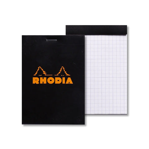 RHODIA No 12. Stapled Pad Black