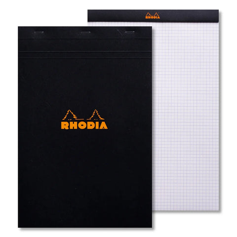 RHODIA No 19. Stapled Pad Black