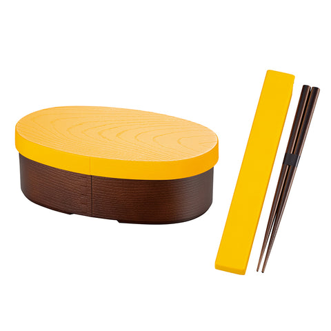 Bento box + chopsticks (yellow)
