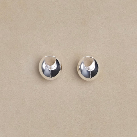 Earrings - Egg Hinged Hoops