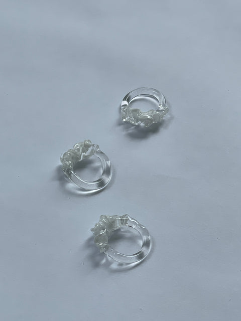 Christmas Ribbon Rings: White