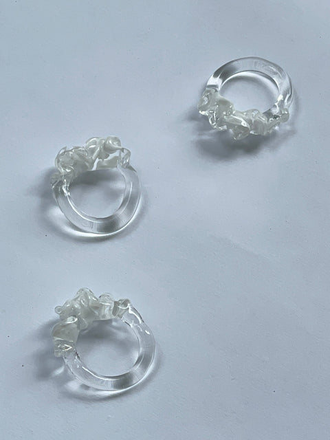 Christmas Ribbon Rings: White