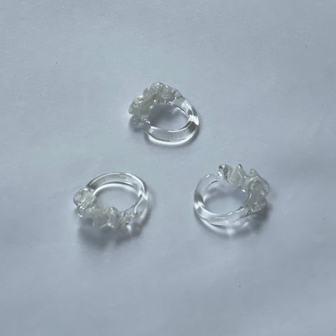 Christmas Ribbon Rings: White