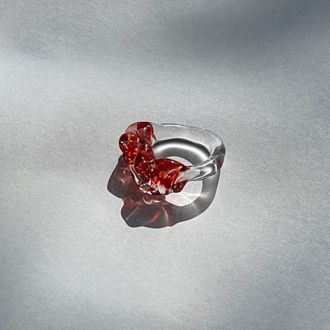 Christmas Ribbon Rings: Red