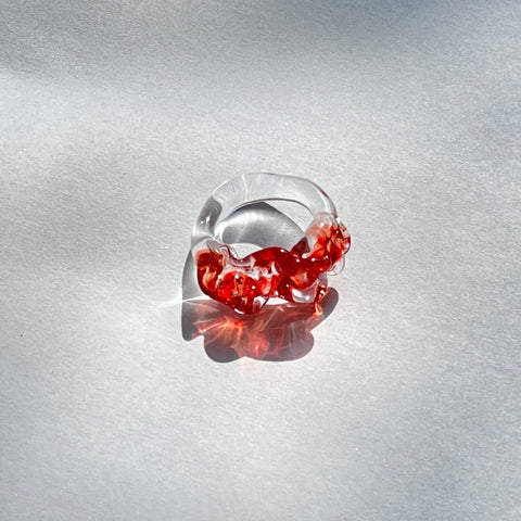 Christmas Ribbon Rings: Red