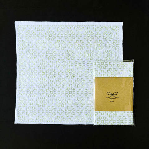 Sashiko hand-stitched tea towels