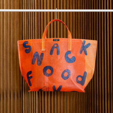 Snackfood x bungkus tote - orange/blue