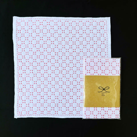 Sashiko hand-stitched tea towels