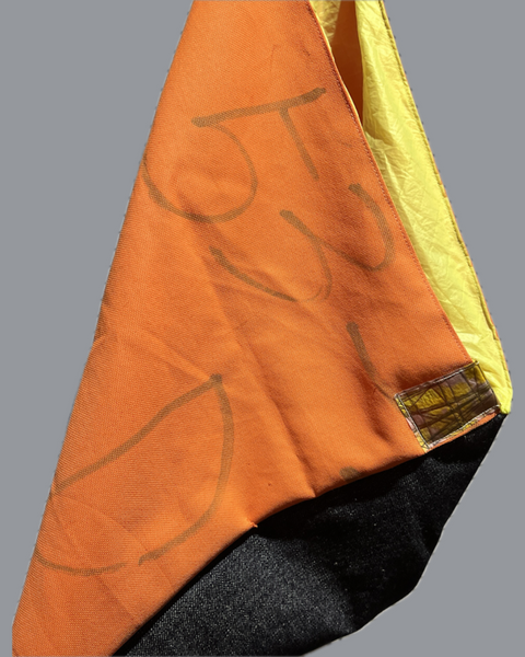 Azuma bold 2. orange, indigo (long arm)