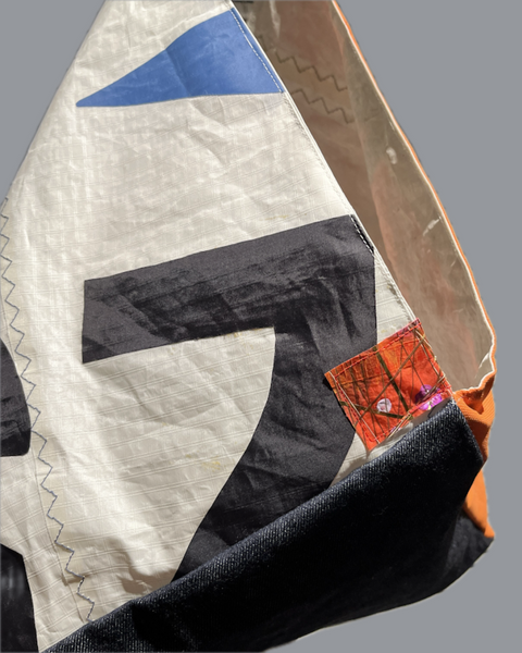 Azuma bold 3. number, indigo, orange (short arm)