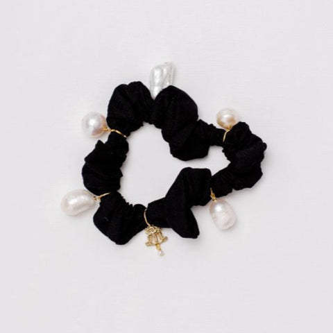 Scrunchies with fresh water pearls