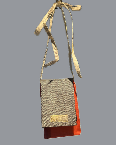 Mini Reborn (Selvedge gray denim on red)