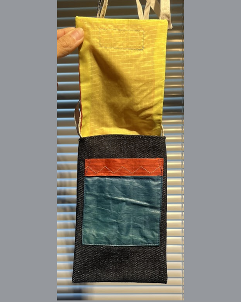 Mini Reborn (red on selvedge denim)