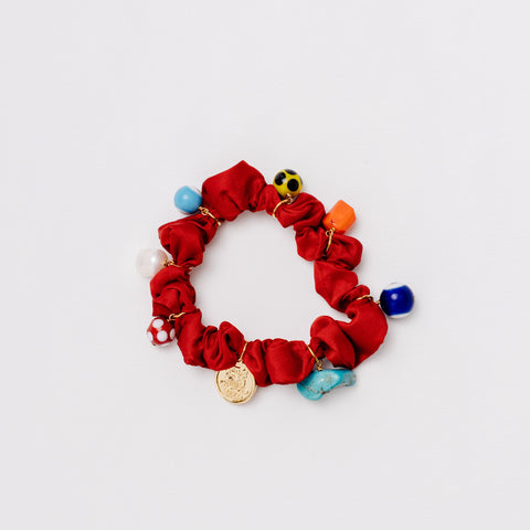 Scrunchies with colorful beads