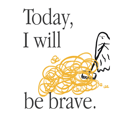 Card "Today, I will be brave."