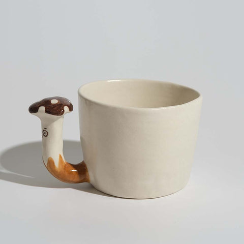 Mr. Brown Glasses mushroom mug