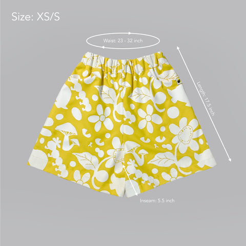 Gardener shorts in yellow