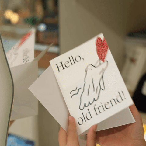 Card "Hello, old friend!"