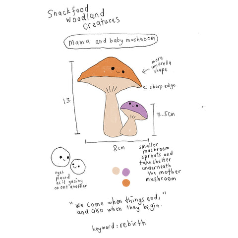 Toy "Mama-baby mushroom"