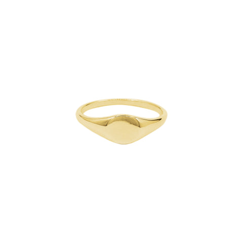 Custom signet ring - gold with engraving