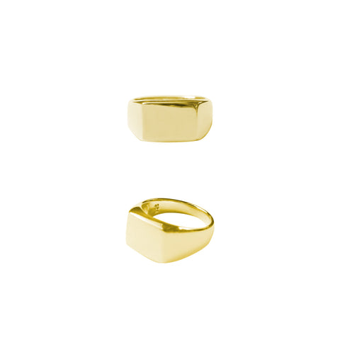 Custom signet ring - gold with engraving