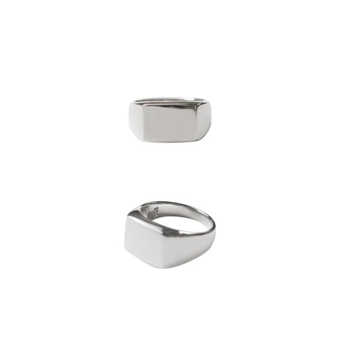 Custom signet ring - silver with engraving