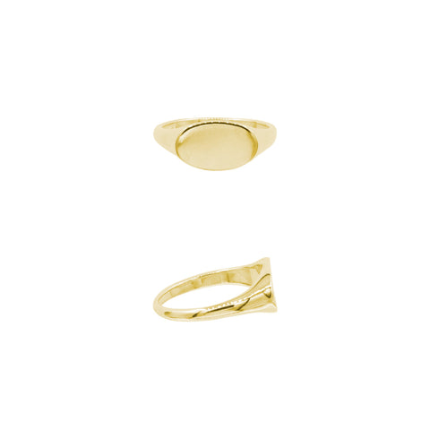 Custom signet ring - gold with engraving