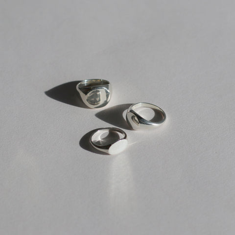 Custom signet ring - silver with engraving