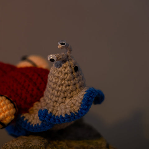 Snail crochet toy