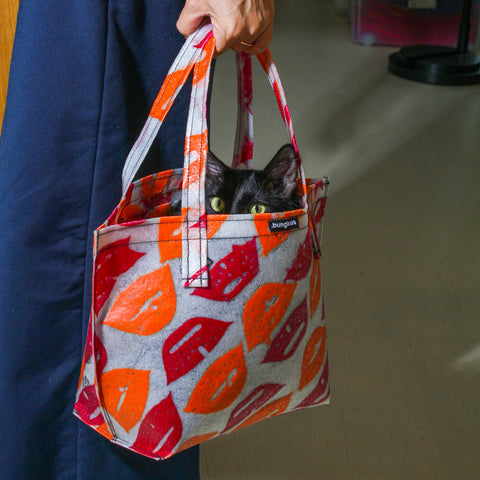 Bungkus tote mini (orange pink)