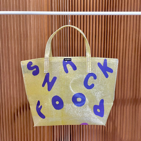 Snackfood x bungkus tote - yellow/purple
