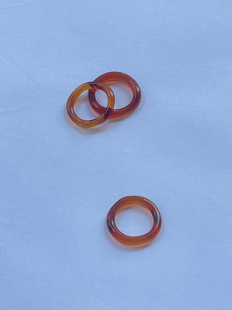 Hoso Ring: Amber Brown