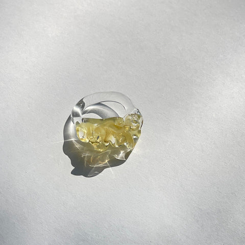 Christmas Ribbon Rings: Yellow