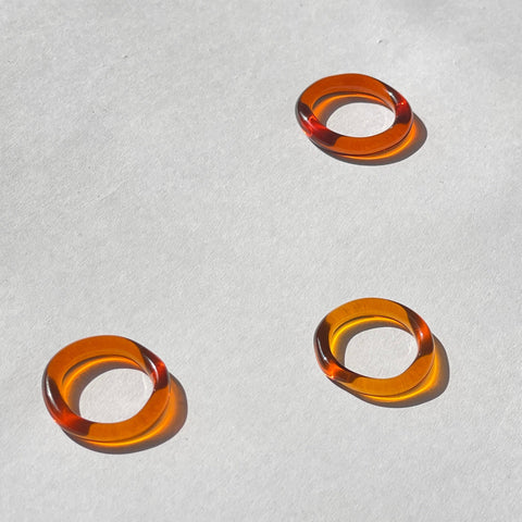 Hoso Ring: Amber Brown