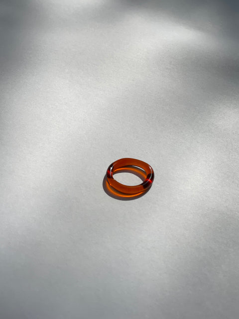 Hoso Ring: Amber Brown