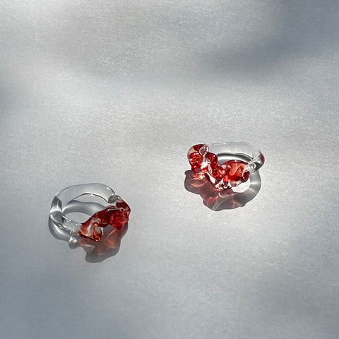 Christmas Ribbon Rings: Red