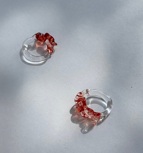 Christmas Ribbon Rings: Red