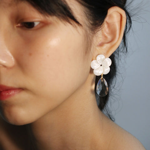 Peach Blossom with crystal studs