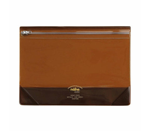 Gusset pouch (clear brown)
