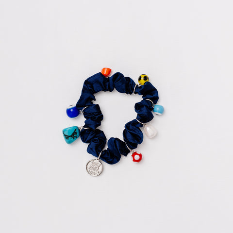 Scrunchies with colorful beads