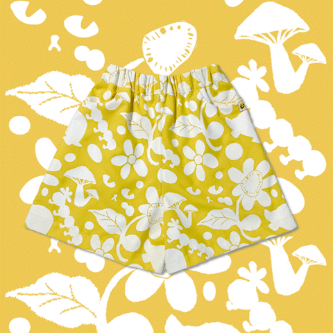 Gardener shorts in yellow