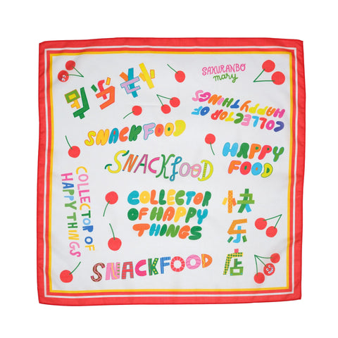 Snackfood x Sakurabonmary scarf - matte red