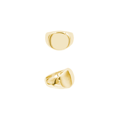 Gold Signet Rings (engrave + 1 gem)